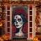 Dia De Los Muertos Door Cover Day of The Dead Porch Sign(Multicolor)72"L x 36"W